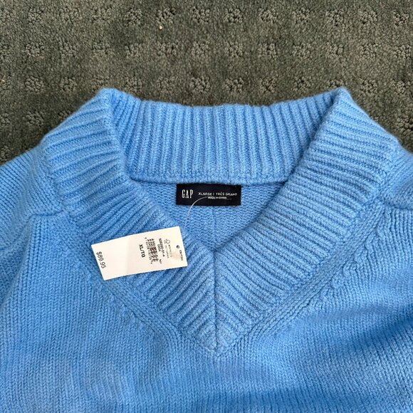 Gap CashSoft Cropped High V-Neck Sweater – Size XL - Picture 5 of 5